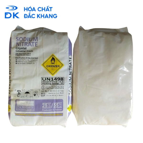 Sodium Nitrate (Natri Nitrat) NaNO3 99%, Trung Quốc, 25kg/Bao