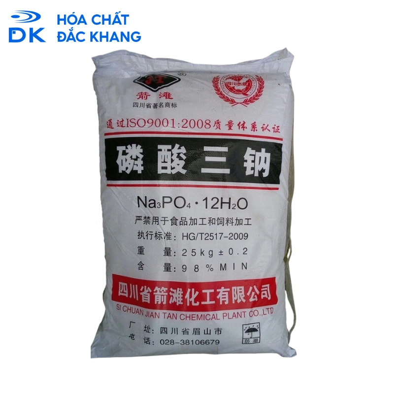 Trisodium Phosphate (TSP) Na3PO4.12H2O 98%, Trung Quốc, 25kg/Bao