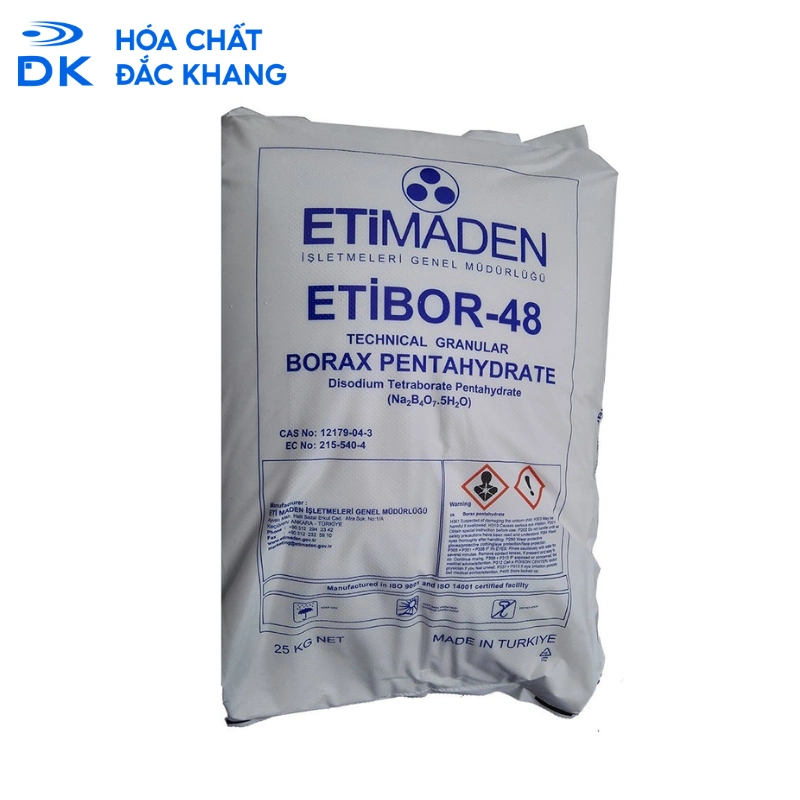 Borax Pentahydrate (Hàn the) Na2B4O7.5H2O 99%, Thổ Nhĩ Kỳ, 25kg/Bao