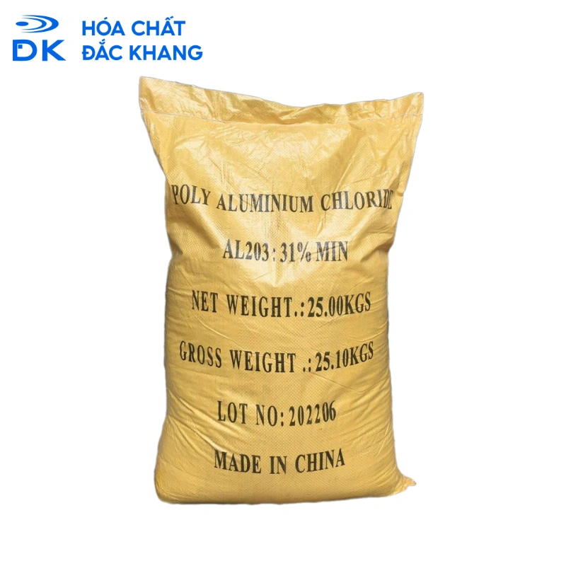 PAC Vàng Nghệ, Poly Aluminium Chloride 31%, Trung Quốc, 25Kg/Bao