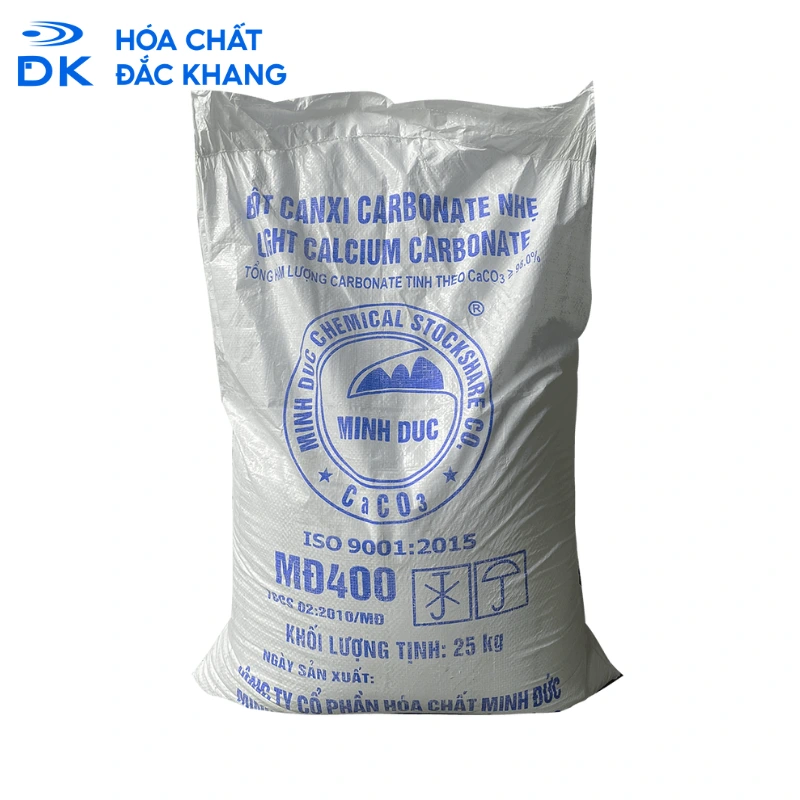 Calcium Carbonate CaCO3 (Bột Nhẹ), Việt Nam, 25kg/Bao