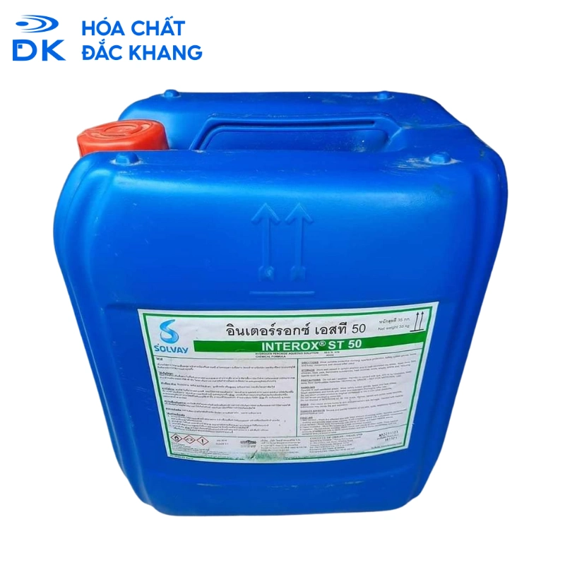Hydrogen Peroxide (Oxy Già) H2O2 50%, Thái Lan, 35kg/Can