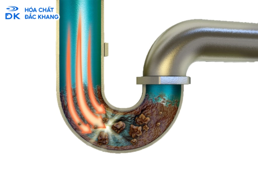xử lý đường ống nước bị đóng cặn bằng chất tẩy rửa được đánh giá cao