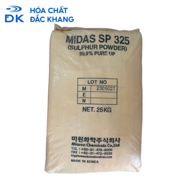 Lưu Huỳnh Sulfur S 99%, Hàn Quốc, 25Kg/Bao