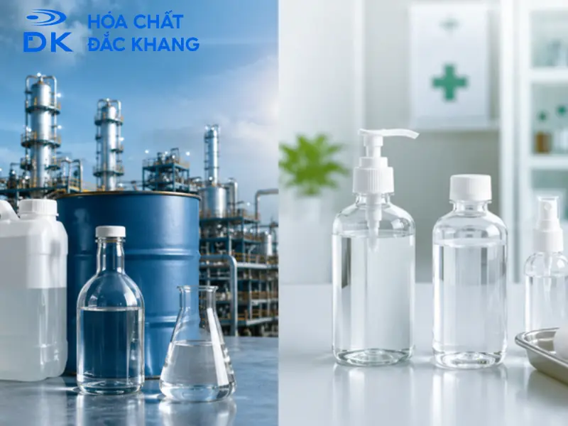 cồn y tế khác cồn công nghiệp như thế nào cồn y tế khác cồn công nghiệp như thế nào