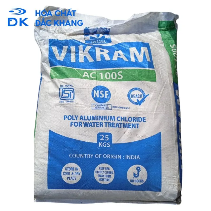 PAC Ấn Độ (PAC Trắng) | PolyAluminium Chloride 31%, 25kg/Bao