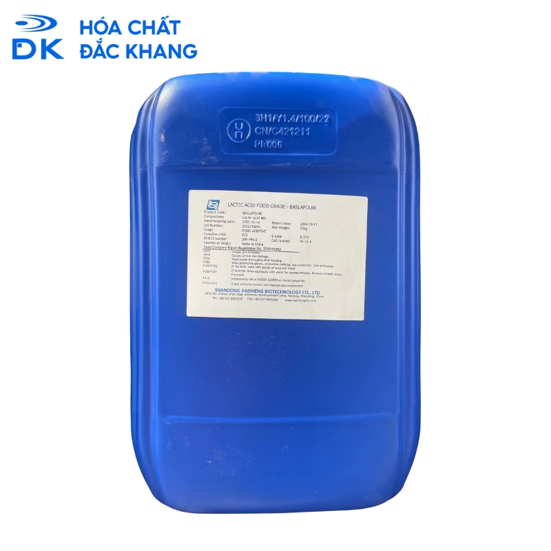 Lactic Acid (E270) C3H6O3 88%, Trung Quốc, 25Kg/Can