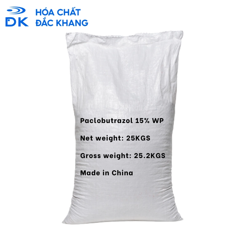 Paclobutrazol C15H20ClN3O 15% WP, Trung Quốc, 25Kg/Bao