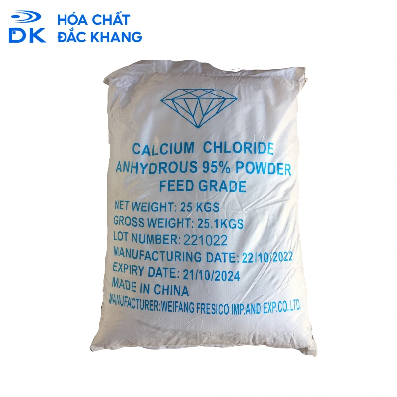 Calcium Chloride CaCl2 95%, Trung Quốc, 25kg/Bao