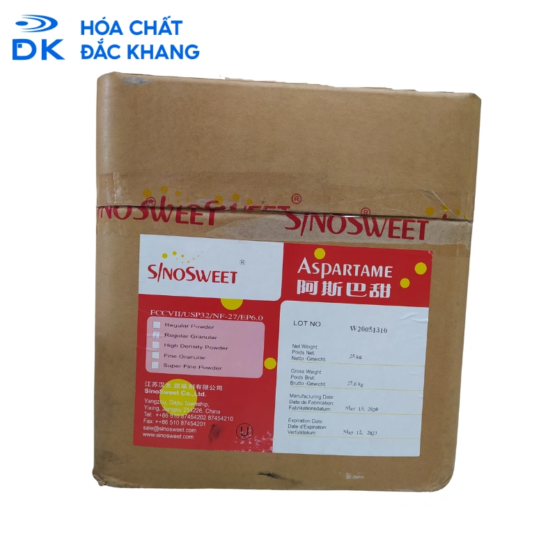 Đường Aspartame C14H18N2O5, Trung Quốc, 25kg/Thùng