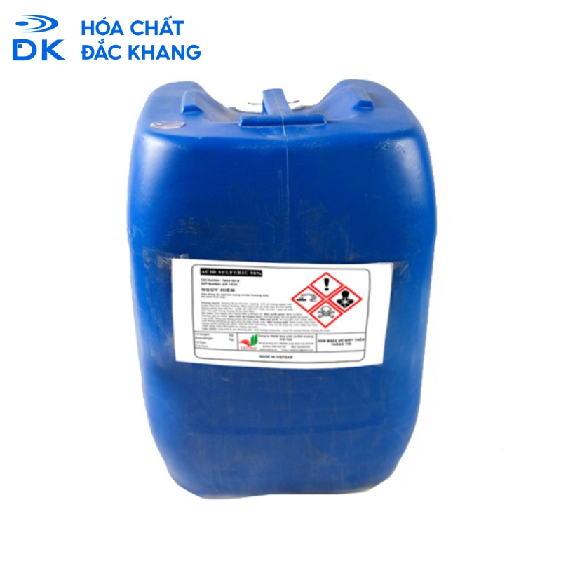 Acid Sulfuric H2SO4 98%, Việt Nam, 45kg/Can