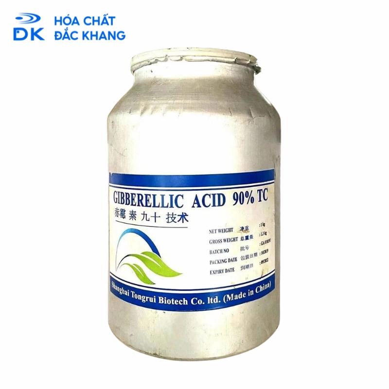 Gibberellic Acid (GA3) C19H22O6 90%, Trung Quốc, 1Kg/Lon