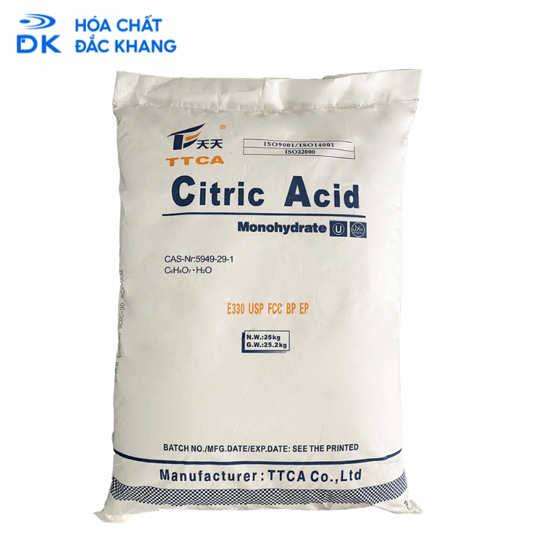 Acid Citric (Phụ Gia E330) 99,5%, Trung Quốc, 25kg/Bao